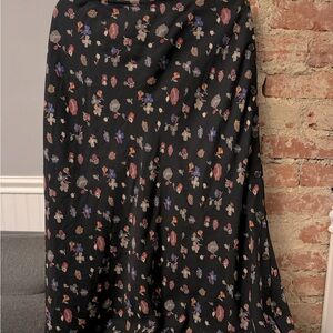 Anne Klein II Silk Maxi Floral Skirt Size 14